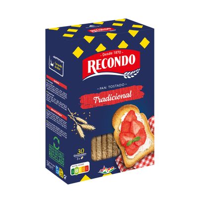 Pan tostado tradicional RECONDO 30 rebanadas