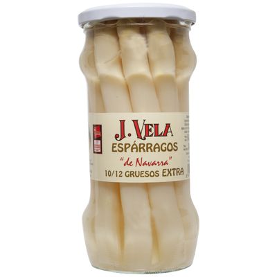 Espárragos de Navarra J. VELA 10/12 gruesos extra 540 g.