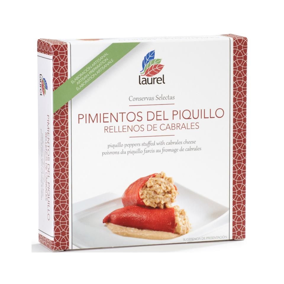 Pimientos del piquillo rellenos de cabrales CONSERVAS SELECTAS LAUREL 270 g.