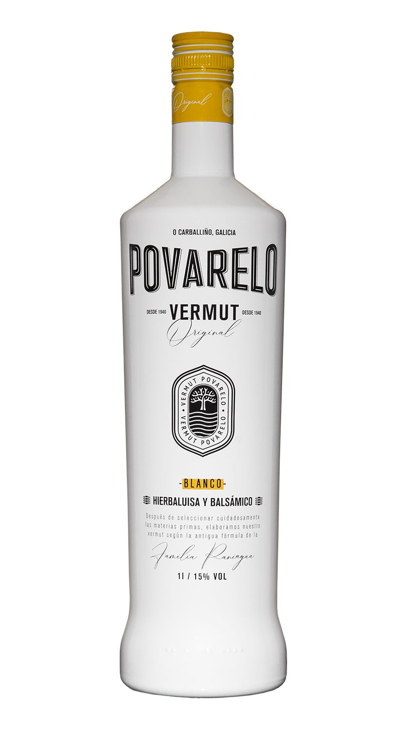 Vermut gallego premium blanco POVARELO 1 lt.