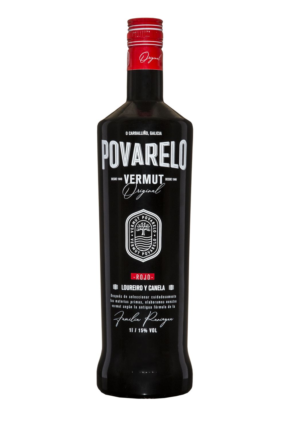Vermut gallego premium rojo POVARELO 1 lt.