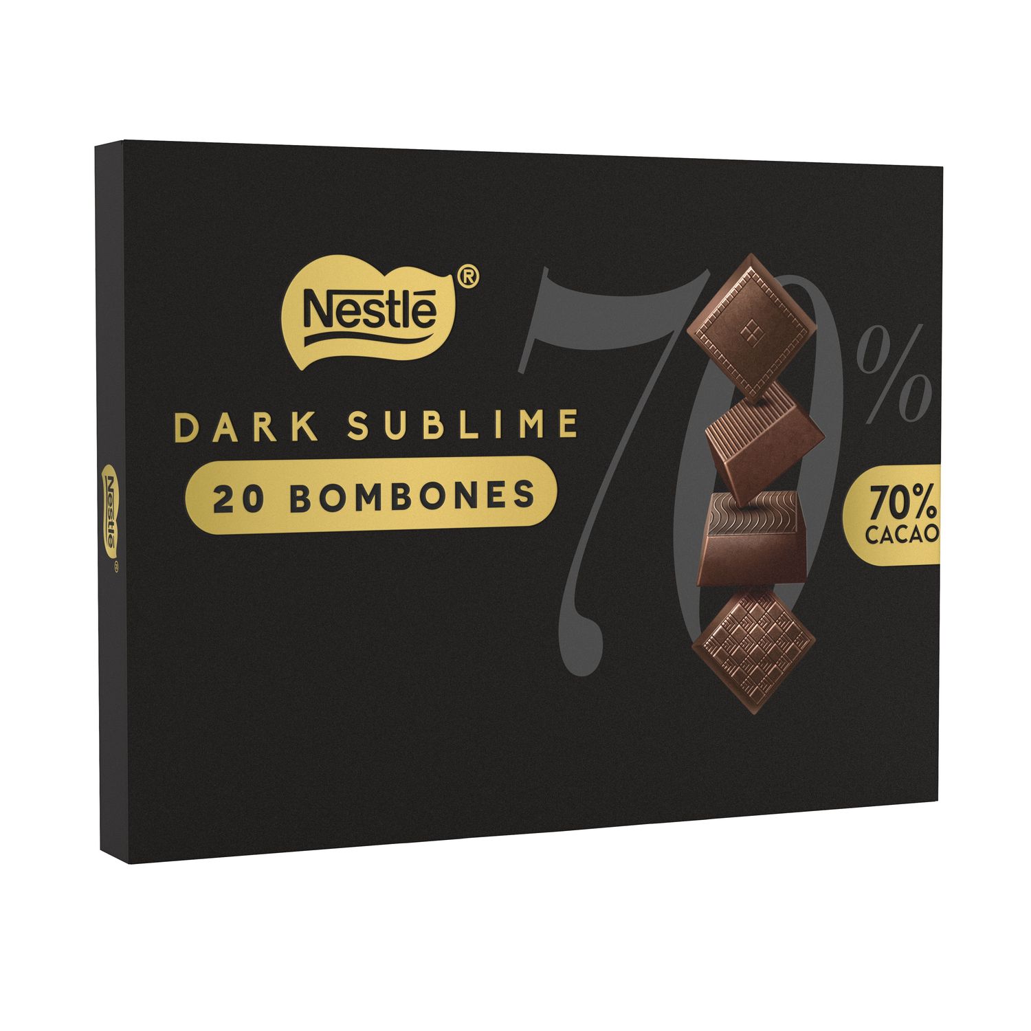 Surtido de bombones dark sublime 70% cacao NESTLÉ 145 g.