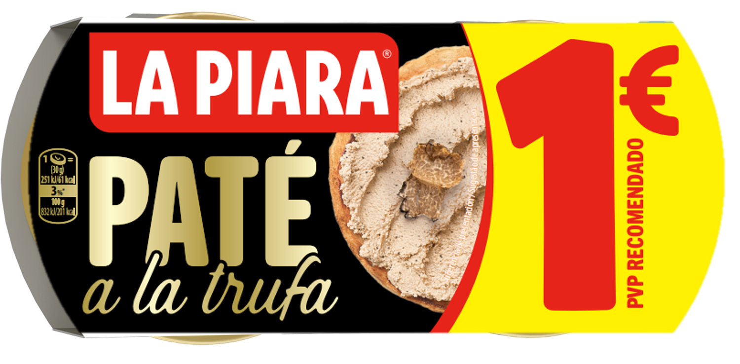 Paté a la trufa LA PIARA 2x75 g.