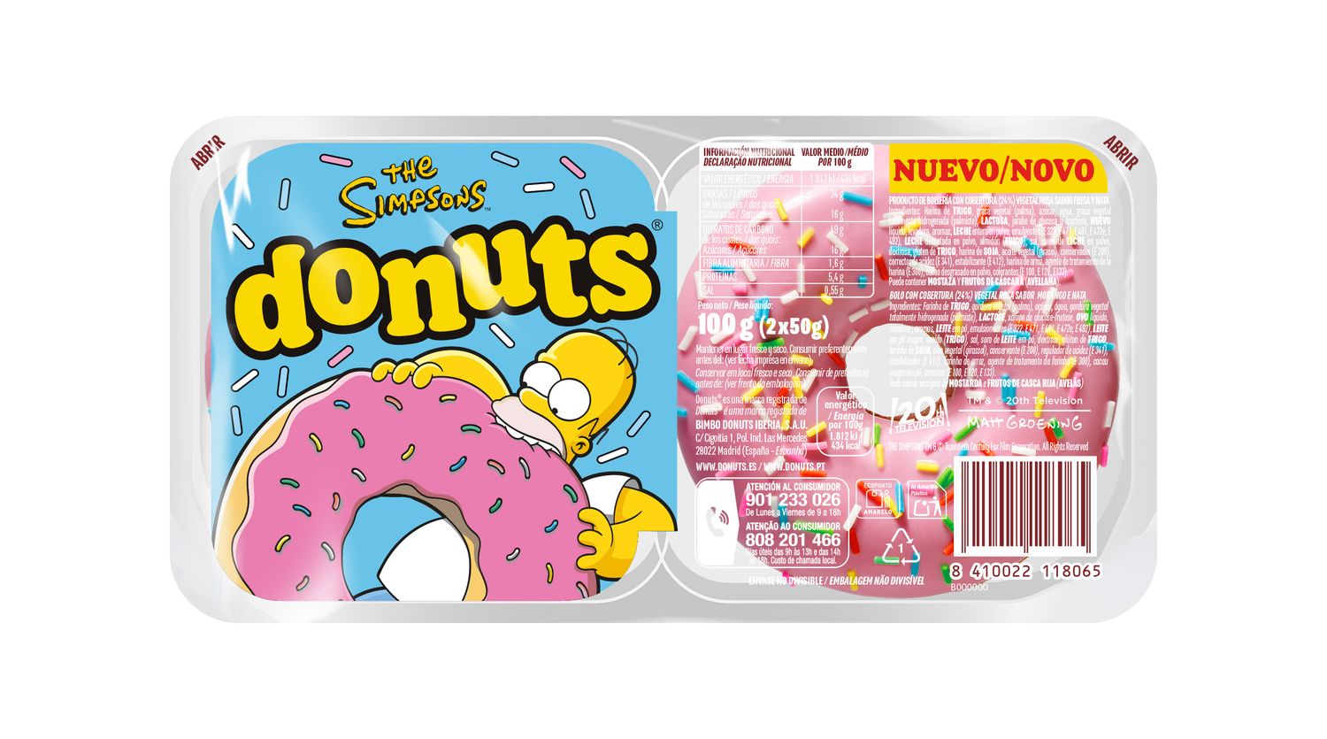 Donuts the Simpsons BIMBO 2 x 50 g.