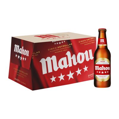 Pack cerveza 5 estrellas MAHOU 24 x 25 cl.