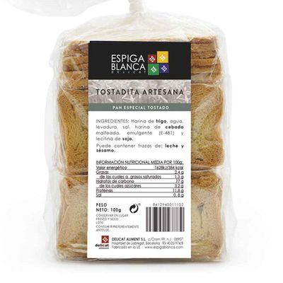 Tostaditas artesanas ESPIGA BLANCA 100 g.