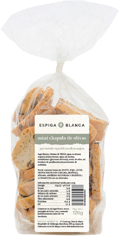 Mini chapata de olivas ESPIGA BLANCA 120 g.