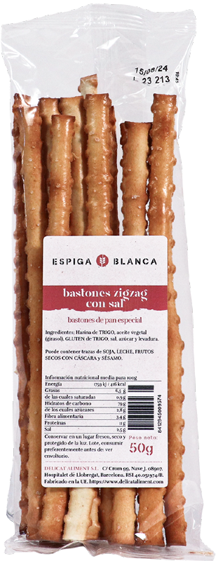 Bastones zigzag con sal ESPIGA BLANCA 50 g.