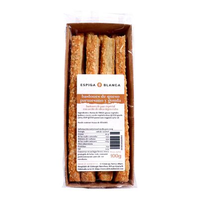 Bastones de queso parmesano y gouda ESPIGA BLANCA 100 g.