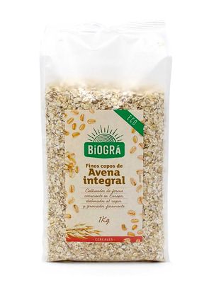 Finos copos de avena integral BIOGRÁ 1 Kg.