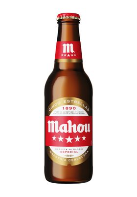 Botellín de cerveza MAHOU cinco estrellas 0.25 cl.