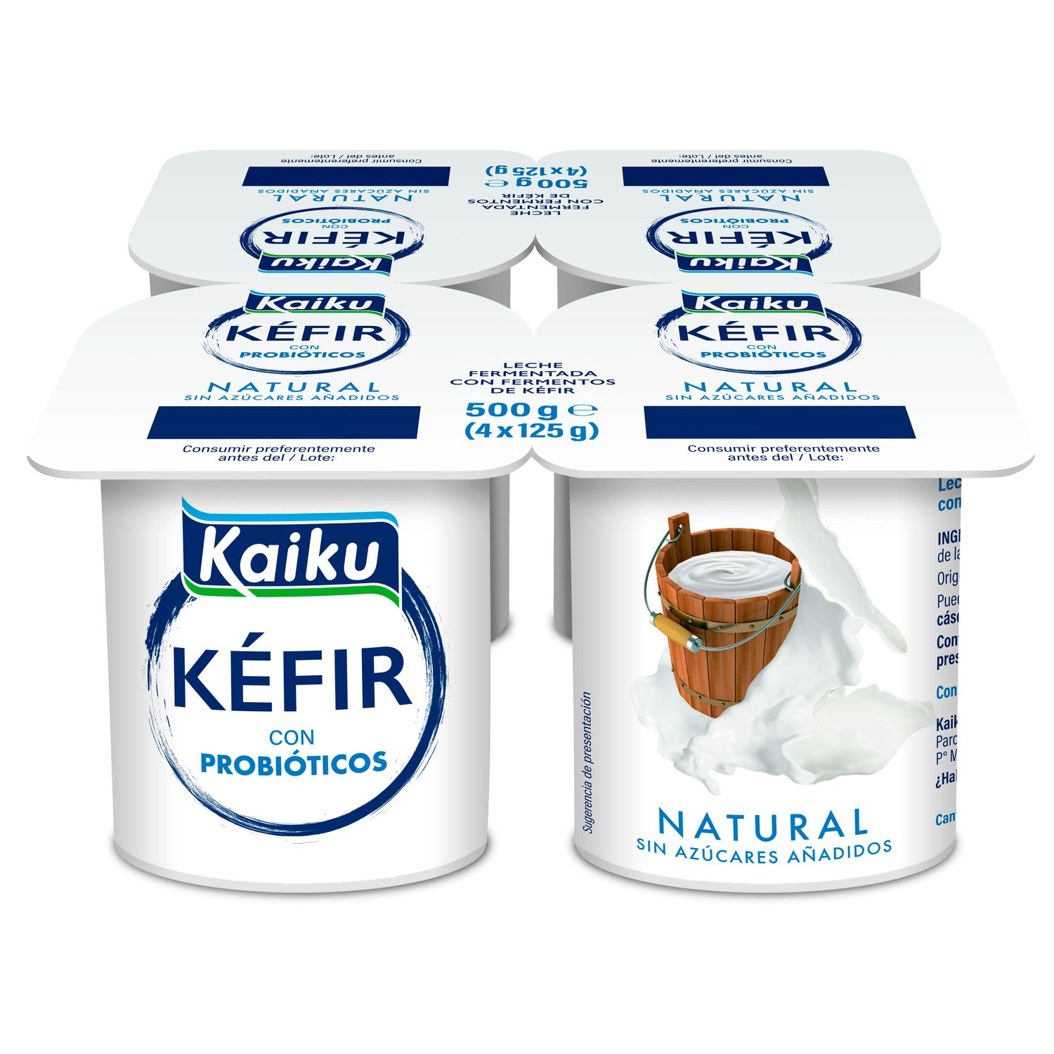 Kéfir natural KAIKU 4x125 g.