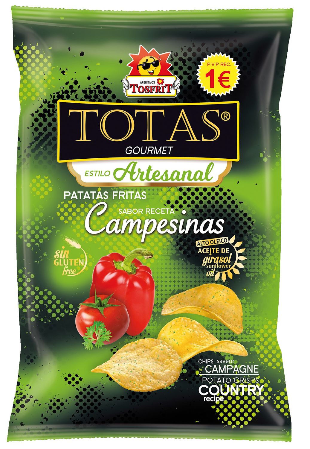 Patatas fritas receta campesina TOTAS de TOSFRIT 100 g.