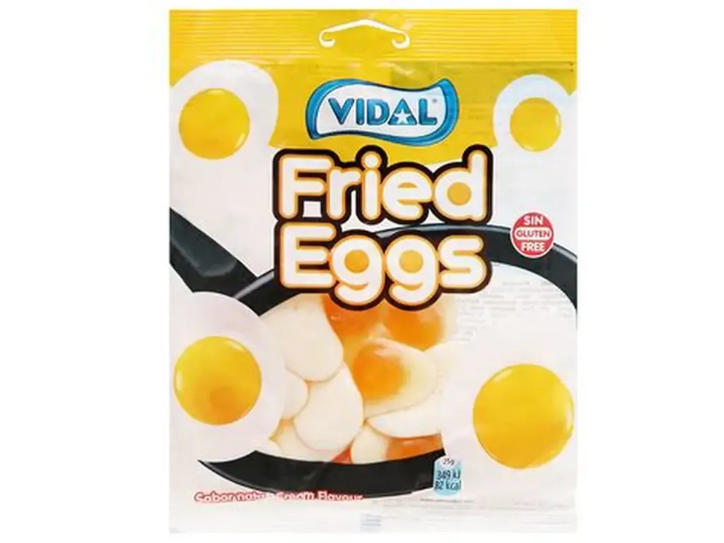 Gominolas huevos fritos sin gluten VIDAL 90 g.