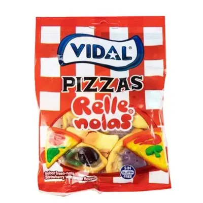 Gominolas rellenolas pizzas sin gluten VIDAL 90 g.