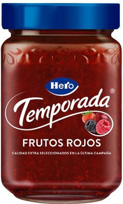 Mermelada extra de frutos rojos HERO 350 g.