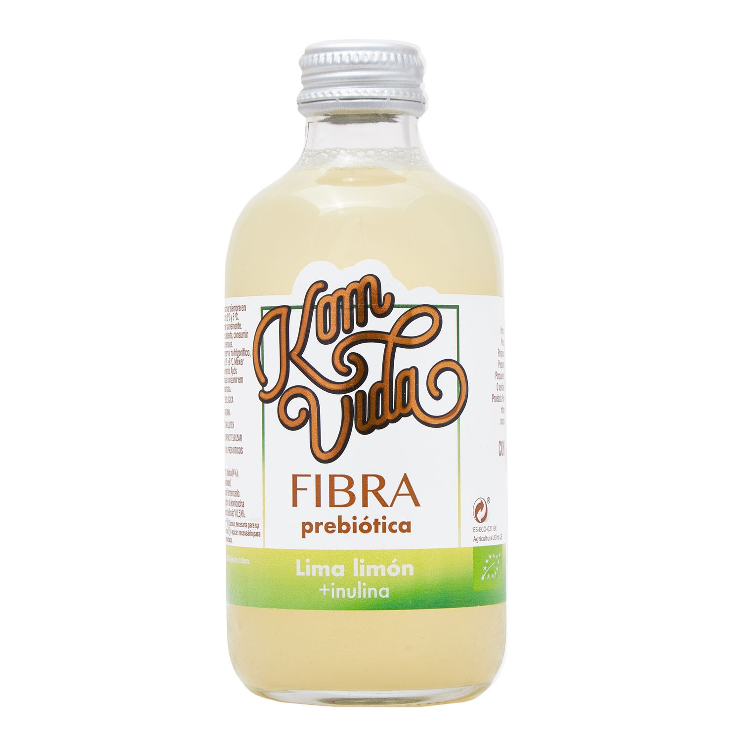 Bebida fibra prebiótica lima limón +inulina KOMVIDA 250 ml.