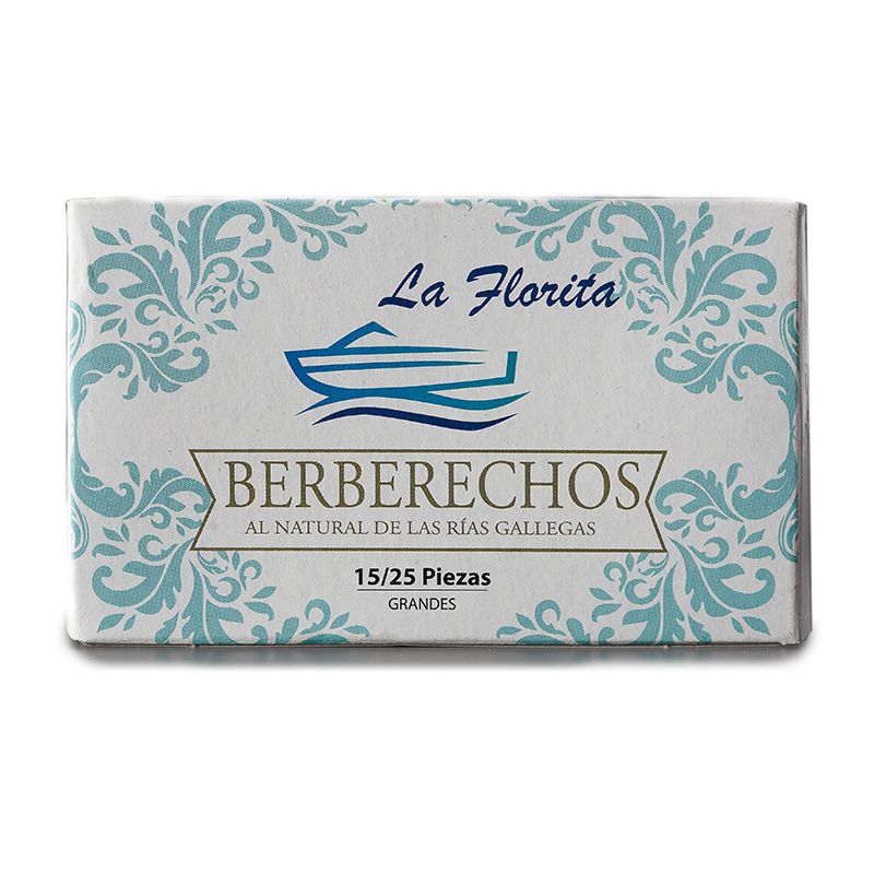 Berberechos al natural de las rías gallegas LA FLORITA 15/25 piezas 115 g.
