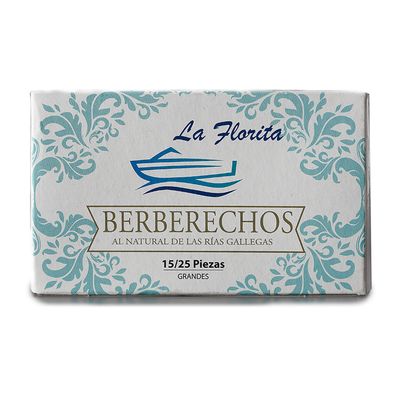 Berberechos al natural de las rías gallegas LA FLORITA 15/25 piezas 115 g.