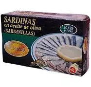 Sardinas en aceite de oliva (sardinillas) LA PIEDAD 20/25 piezas 115 g.