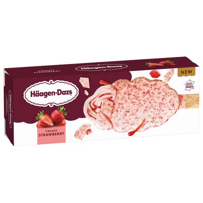 Helado bombón creamy strawberry HÄAGEN-DAZS 80 ml.