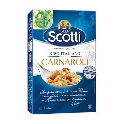 Arroz Carnaroli para risotto SCOTTI 1 kg.