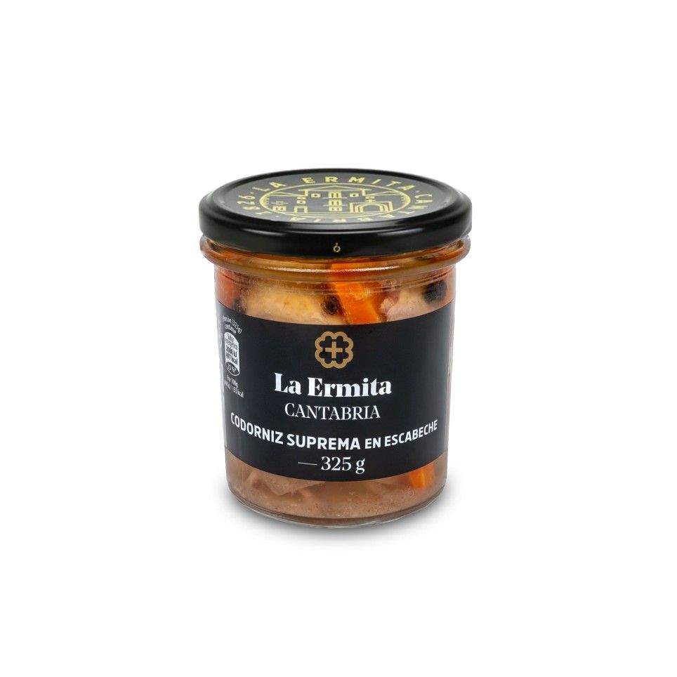 Codorniz suprema en escabeche LA ERMITA 325 g.