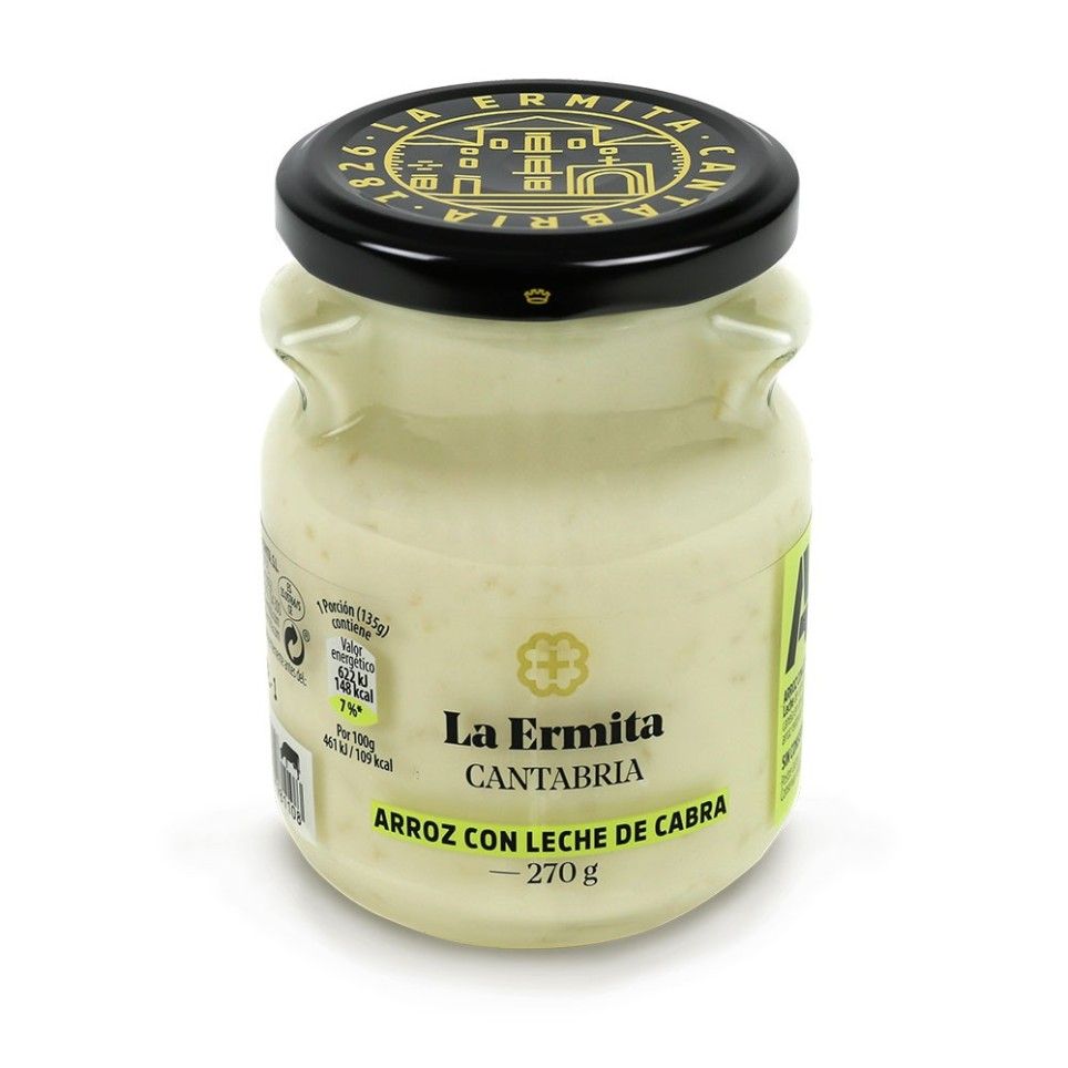 Arroz con leche de cabra LA ERMITA 270 g.