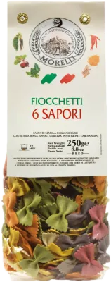 Fiocchetti 6 sabores multicolor MORELLI 250 g.