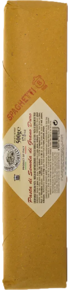 Spaghetti con sémola de trigo duro MORELLI 500 g.