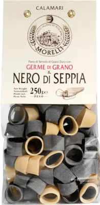 Calamari con germen de trigo y tinta de sepia MORELLI 250 g.
