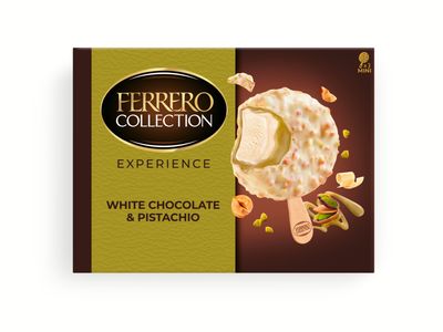 Bombón chocolate blanco y pistacho FERRERO 3 ud. 138 g.