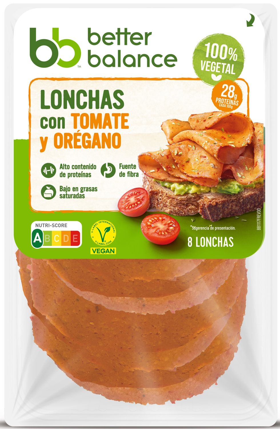 Lonchas con tomate y orégano BETTER BALANCE de CAMPOFRÍO 80 g