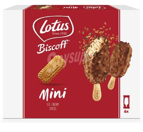 Helado mini biscuits &amp; spread biscoff LOTUS 276 g