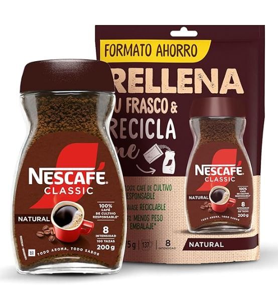 Café soluble classic natural formato refill  NESCAFE 350 g