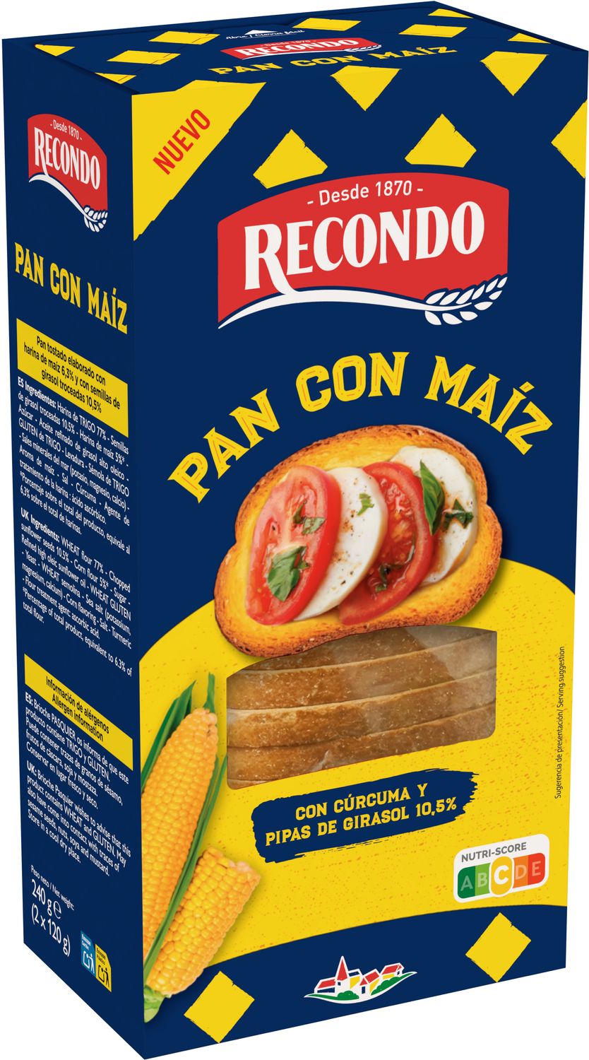 Pan tostado con maíz RECONDO 240 g