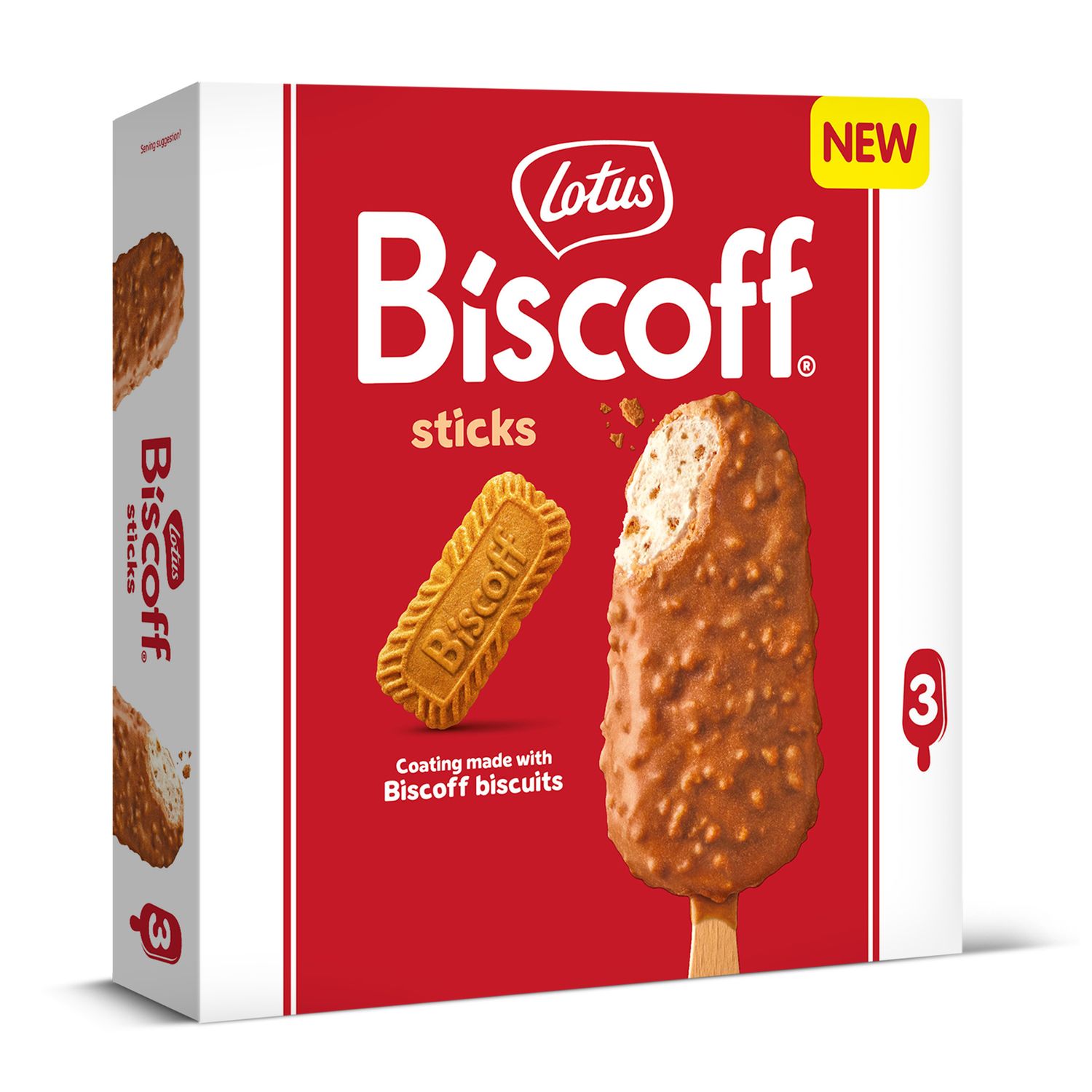 Helado bombón biscoff LOTUS 198 g 3 ud