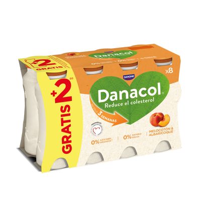 Yogur líquido melocotón y albaricoque DANACOL de DANONE 8 x 96 ml