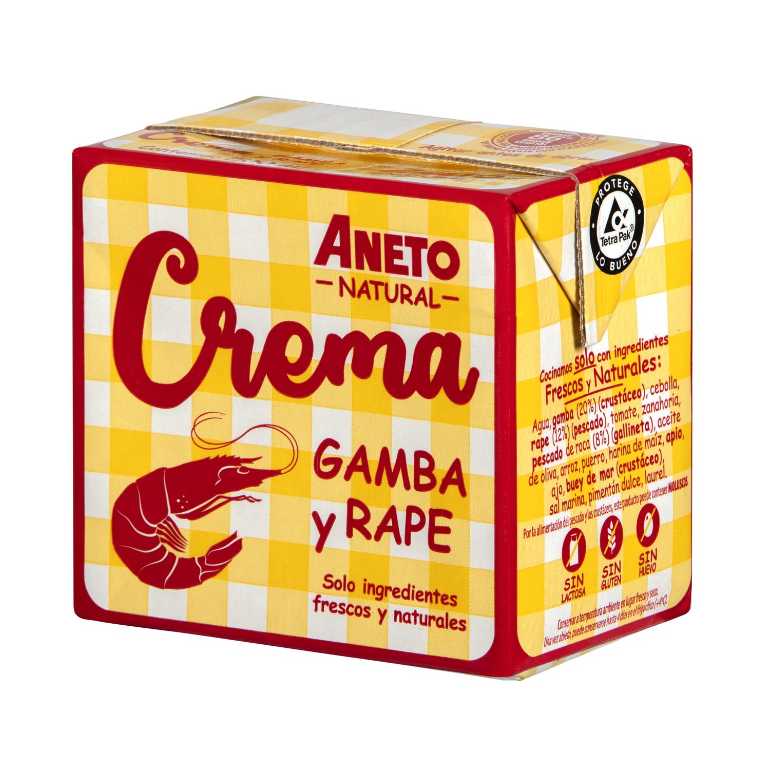 Crema natural de gamba y rape ANETO 500 ml