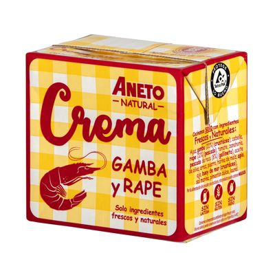 Crema natural de gamba y rape ANETO 500 ml