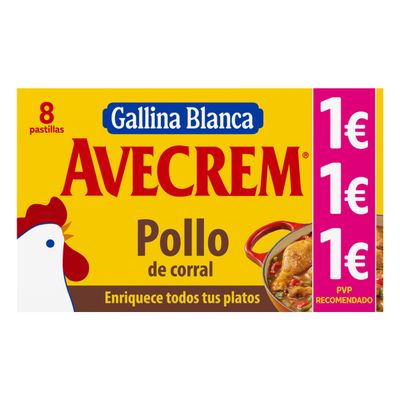 Caldo de pollo avecrem sin gluten GALLINA BLANCA 8 pastillas