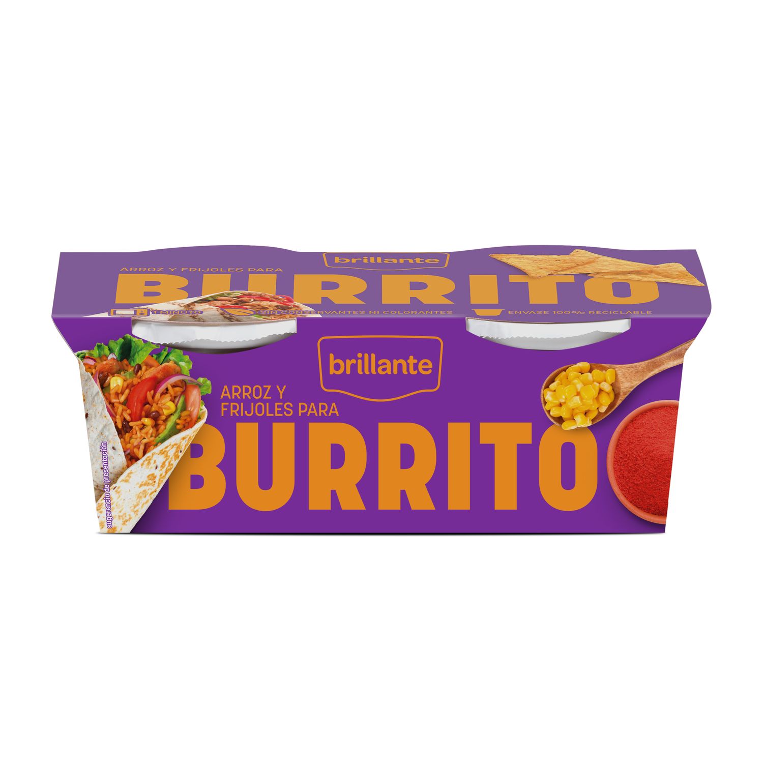 Arroz y Frijoles para burrito BRILLANTE 2 x 125 g