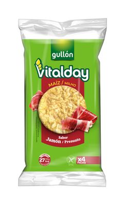 Tortitas de maíz sabor jamón VITALDAY de GULLÓN 103 g