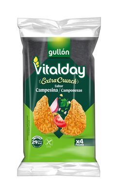 Tortitas extra crunch sabor campesina VITALDAY de GULLÓN 93 g