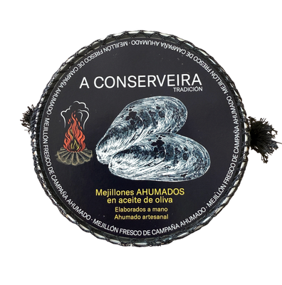 Mejillones ahumados en aceite de oliva A CONSERVEIRA 8-12 piezas 70 g