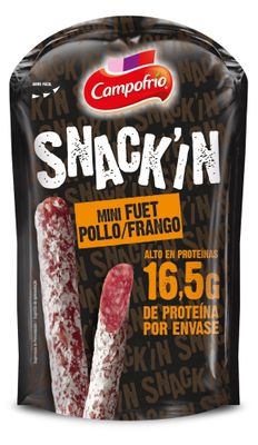 Mini fuet de pollo proteínas SNACK'IN de CAMPOFRÍO 50 g