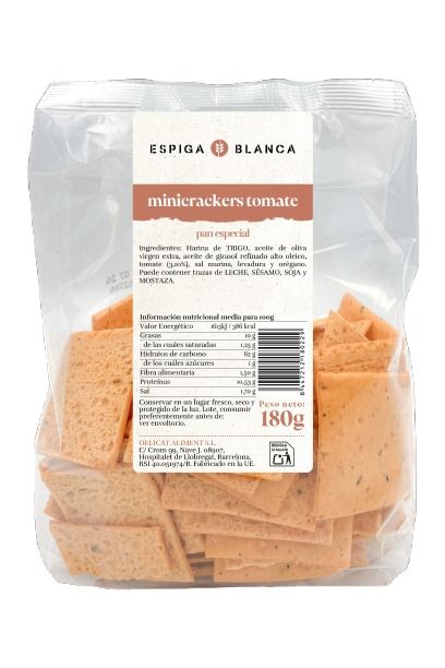 Minicrackers tomate ESPIGA BLANCA 180 g