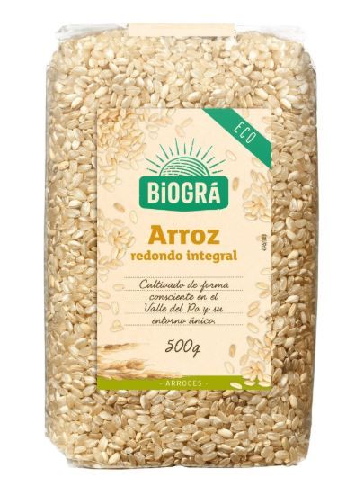 Arroz redondo integral BIOGRA 500 g
