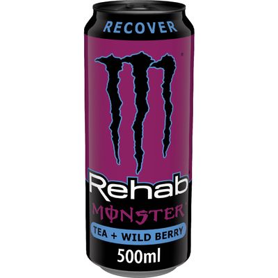 Bebida energética rehab tea + wild berry MONSTER 500 ml