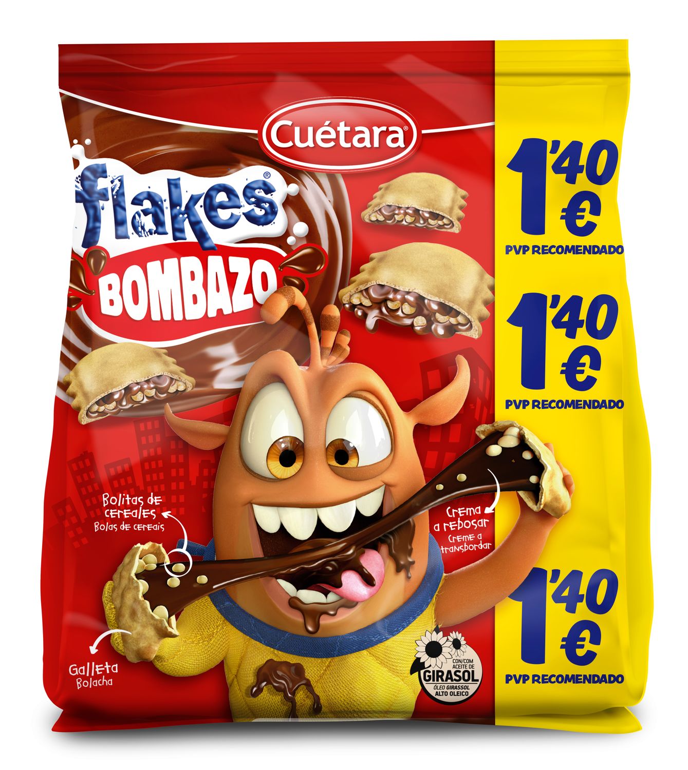 Galletas flakes bombazo CUÉTARA 120 g